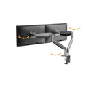 Brateck Ldt82C024Uc Dual Screen Heavy Duty Monitor Arm Matte Silver