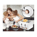 Breakfast Set With Rose Gold Kettle And Toaster With Espresso Machine
