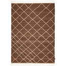 Brown Berber Kilim Wool Rug