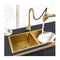 Brushed Gold Kitchen Sink Mixer Tap Set