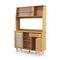 Bamboo Buffet Cabinet With Hutch For Kitchen Dining Room