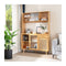 Bamboo Buffet Cabinet With Hutch For Kitchen Dining Room