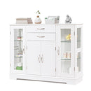 Buffet Sideboard With 2 Drawers 3 Cabinets For Kitchen Living Room