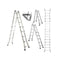 Bullet Folding Aluminium Multipurpose Ladder Workshelf Platform