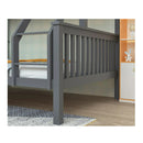Bunk Bed Triple Wooden Single Over Double Beds For Kids Solid Pine Wood Convertible Design Grey