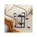 C Shaped Modern Metal Side Table With Adjustable Foot Pads