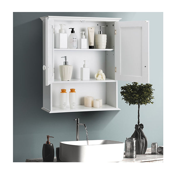 Multi Purpose Wall Cabinet Storage With 2 Door For Bathroom