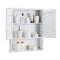 Multi Purpose Wall Cabinet Storage With 2 Door For Bathroom