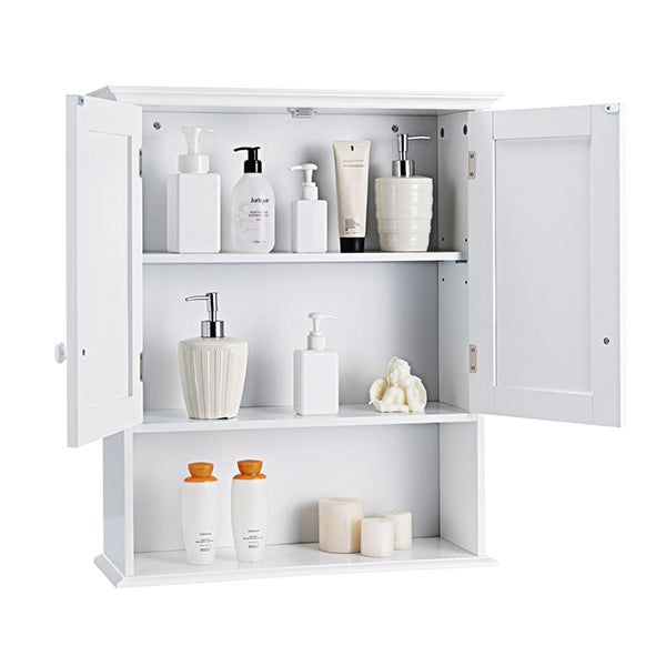 Multi Purpose Wall Cabinet Storage With 2 Door For Bathroom