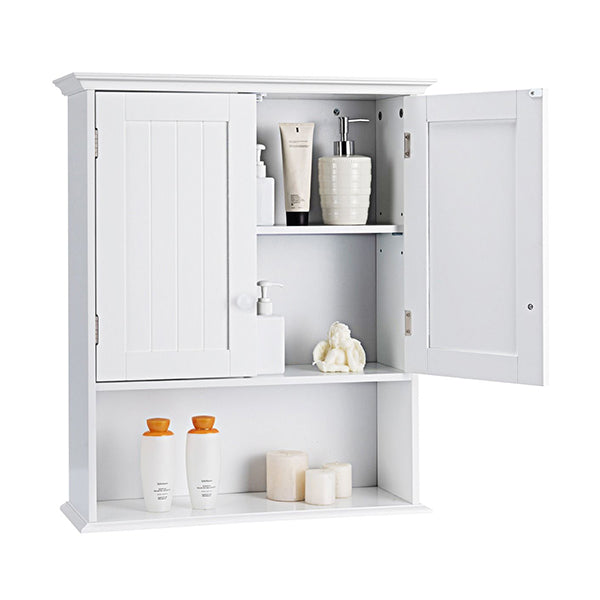 Multi Purpose Wall Cabinet Storage With 2 Door For Bathroom