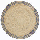 Maple Bloom Grey Natural Round Rug