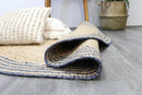 Maple Bloom Grey Natural Round Rug