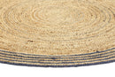 Maple Bloom Grey Natural Round Rug