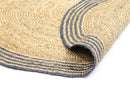 Maple Bloom Grey Natural Round Rug