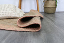 Meadow Bloom Pink Natural Round Rug