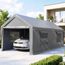 3x6m Carports Canopy Tent Portable Garage Outdoor Steel Shelter Grey