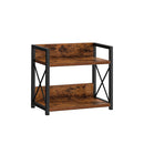 2 Tier Countertop Shelf Organiser Rustic Wood Kitchen Spice Rack