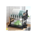 2 Tier Dish Drying Rack With Drainage