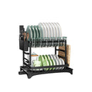2 Tier Dish Drying Rack With Drainage
