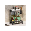 2 Tier Kitchen Spice Rack Organiser Storage Shelf For Condiments