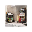 2 Tier Kitchen Spice Rack Organiser Storage Shelf For Condiments