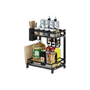 2 Tier Kitchen Spice Rack Organiser Storage Shelf For Condiments