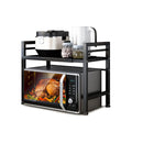 2 Tier Microwave Oven Rack With Adjustable Metal Kitchen Shelf Stand