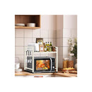 2 Tier Microwave Oven Rack With Adjustable Metal Kitchen Shelf Stand