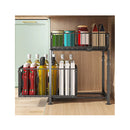 2 Tier Under Sink Organiser With Sliding Drawers Cabinet