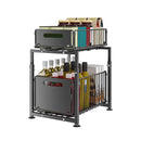 2 Tier Under Sink Organiser With Sliding Drawers Cabinet