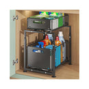 2 Tier Under Sink Organiser With Sliding Drawers Cabinet