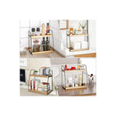 2 Tier Wooden Coffee Station Rack Organiser