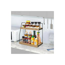 2 Tier Wooden Coffee Station Rack Organiser