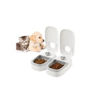 2 Meal Automatic Pet Feeder With Timer Dual Bowl 700Ml