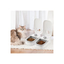 2 Meal Automatic Pet Feeder With Timer Dual Bowl 700Ml