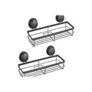 2 Pack Rectangular Corner Shower Caddy Shelf Basket Rack