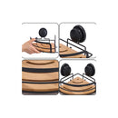 2 Pack Round Bamboo Corner Shower Caddy Shelf Rack