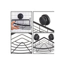 2 Pack Round Corner Shower Caddy Shelf Basket Rack