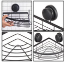 2 Pack Round Corner Shower Caddy Shelf Basket Rack