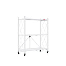 Foldable Storage Shelf With Wheels White
