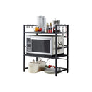3 Tier Microwave Oven Rack With Adjustable Metal Kitchen Shelf Stand