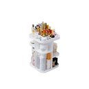 360 Rotating Large Capacity Makeup Organiser White