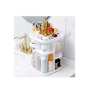 360 Rotating Large Capacity Makeup Organiser White