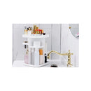 360 Rotating Large Capacity Makeup Organiser White