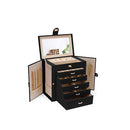 6 Layer Large Jewelry Box For Women With Drawers And Mirror