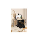 6 Layer Large Jewelry Box For Women With Drawers And Mirror