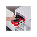 Stackable Shoe Storage Box Organiser With Clear Door