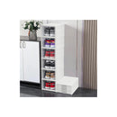 Stackable Shoe Storage Box Organiser With Clear Door