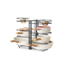 Adjustable 8 Tier Pan Rack Pot Organizer For Kitchen Cabinet