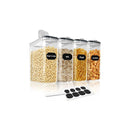 Airtight Cereal Storage Containers Bpa Free Food Dispensers 4 Pack